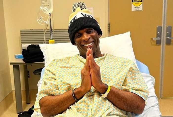 Deion Sanders getting ready for colonoscopy at UC Health